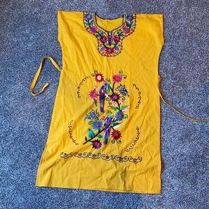 Mexican Embroidered Floral Dress